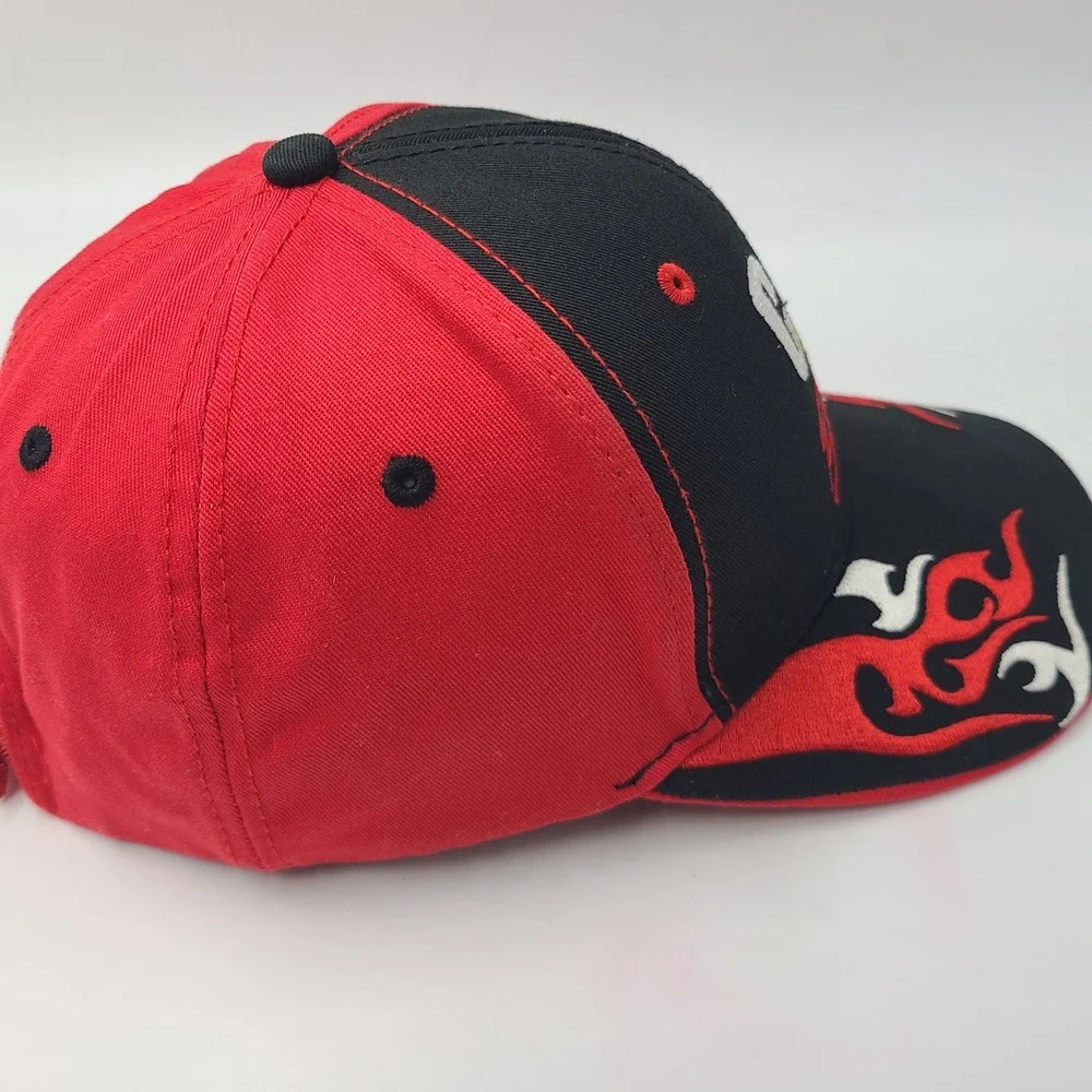 Ryan Newman Hat Adjustable CAT Racing Black Red NASCAR #31‎ Flames Casual Men